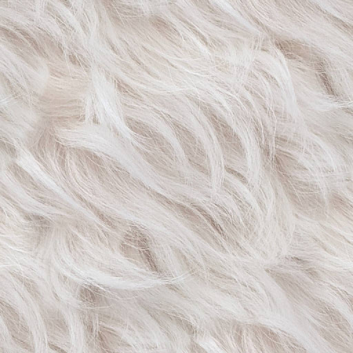 white faux fur tiling pattern