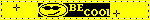 'be cool' blinkie with sunglasses emoji and yellow background