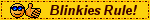 'blinkies rule' blinkie with thumbs up sunglasses emoji and yellow background