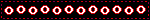 line of eyes with red borders on black background blinkie