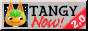 TANGY NOW 2.0 button with tangy the cat from animal crossing