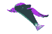 spinning metallic model of a winged fish
