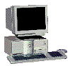 gif of a pc monitor rapidly melting onto the keyboard