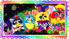 furbies stamp with rainbow border