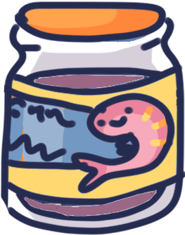 A bottle of fish food.