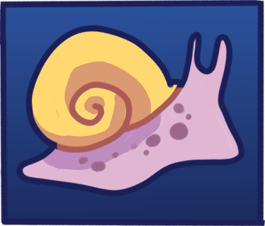 A poster of a snail.